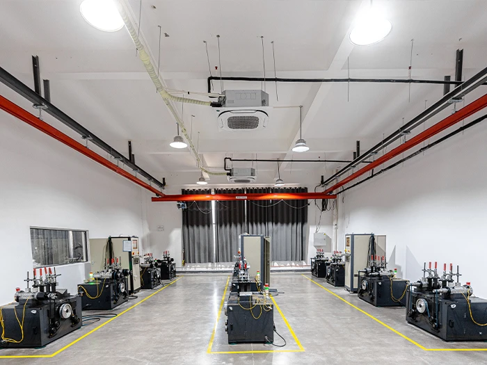 Quality control room with precision measurement instruments