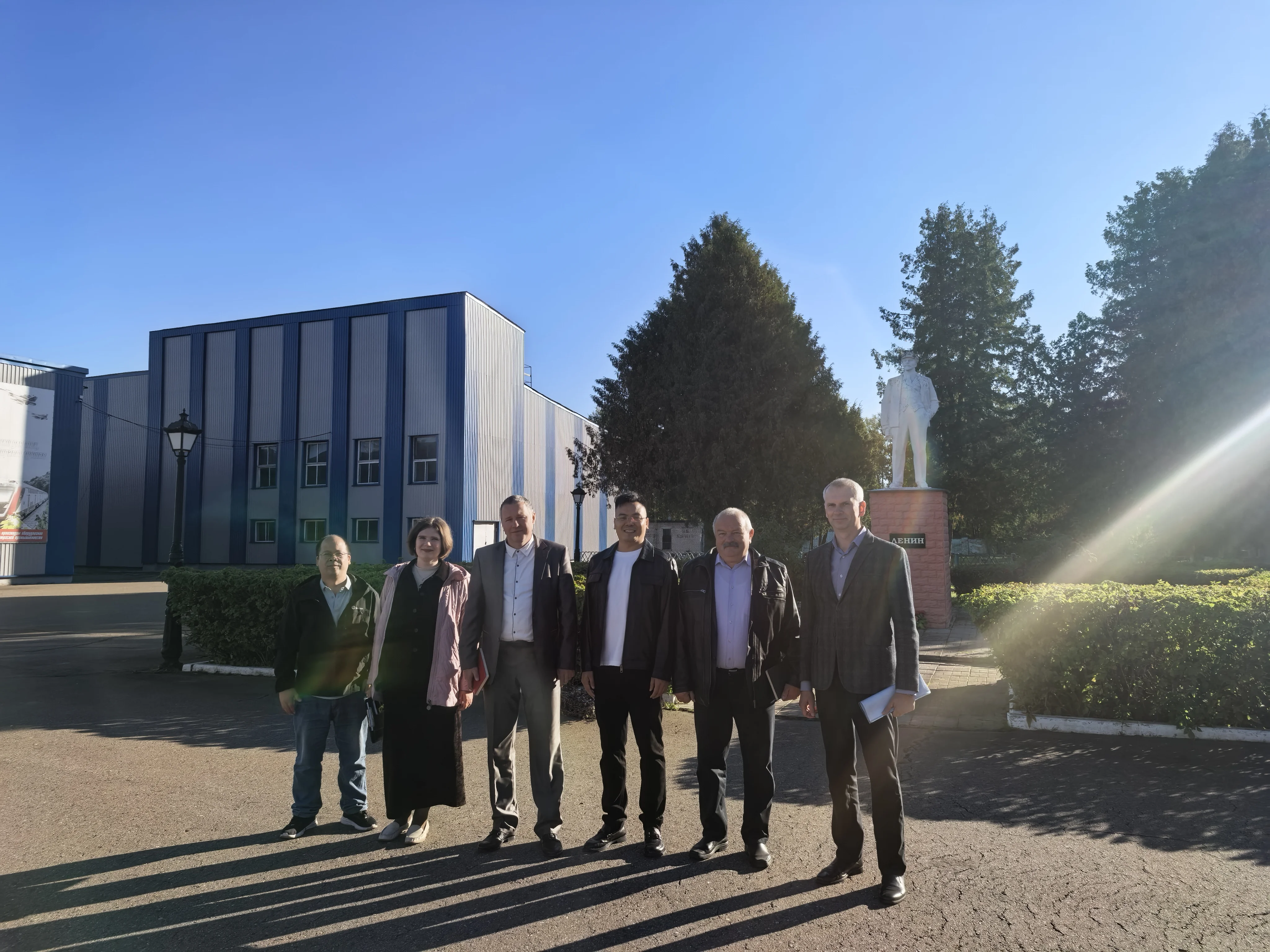 Technical support and after-sales service visit at customer factory